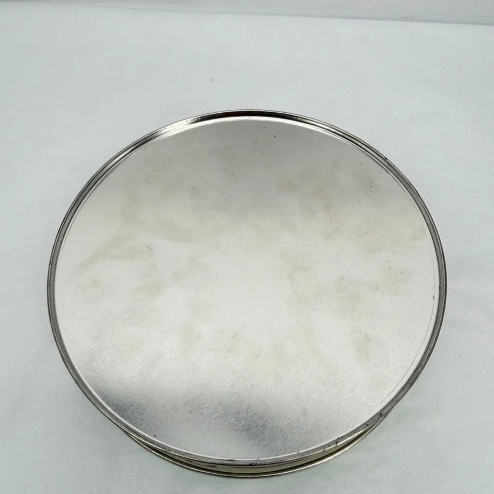 Vintage Round Floral Metal Tin 6.5
